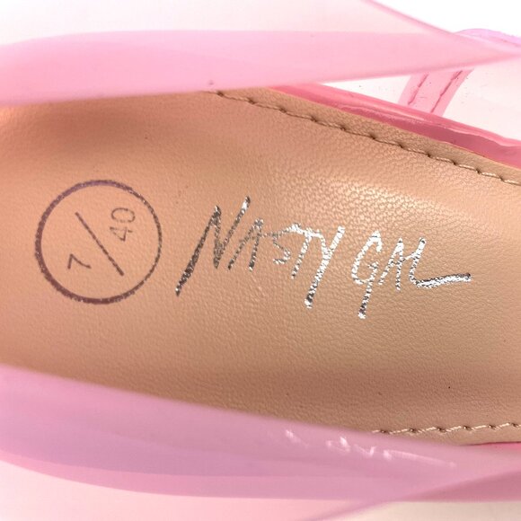 Nasty Gal Heels Womens Pink Pointed Toe Block Heel Barbie Core Size 7 - Picture 4 of 9